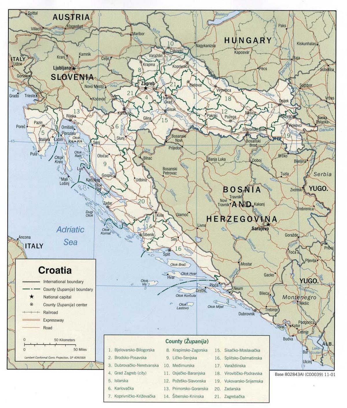 croatian marinas map