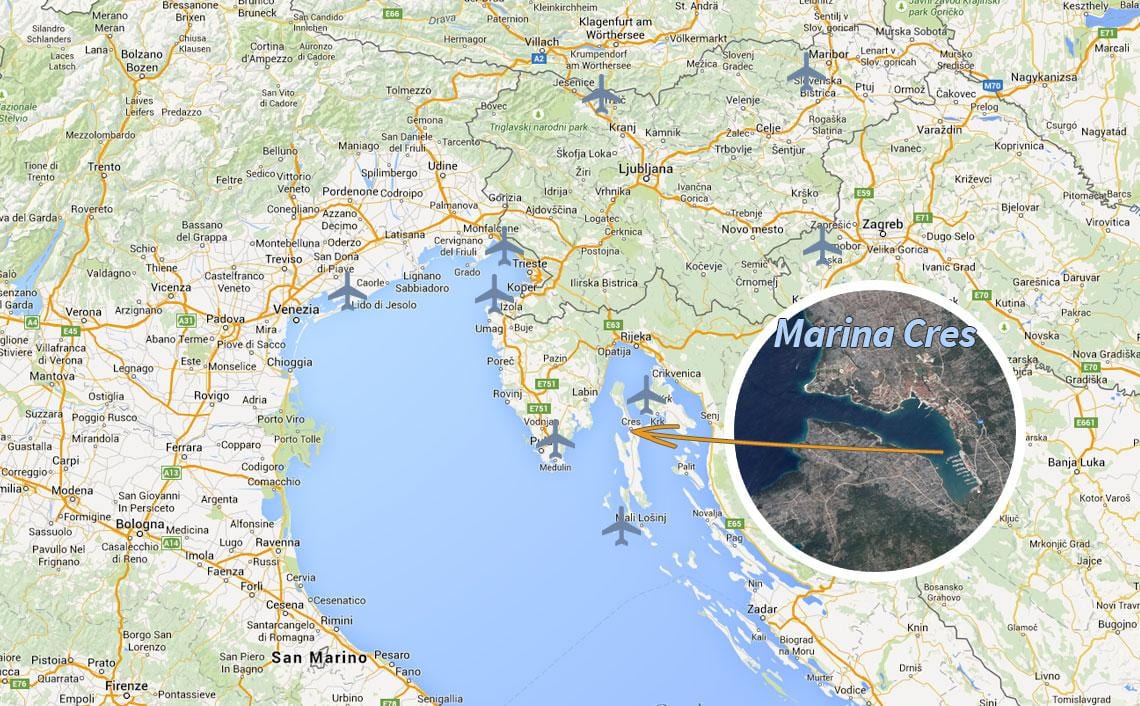 cres map croatia