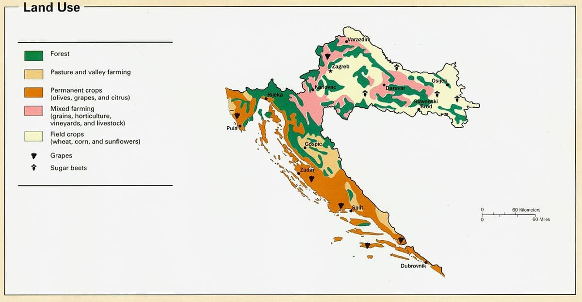 map of croatia climate