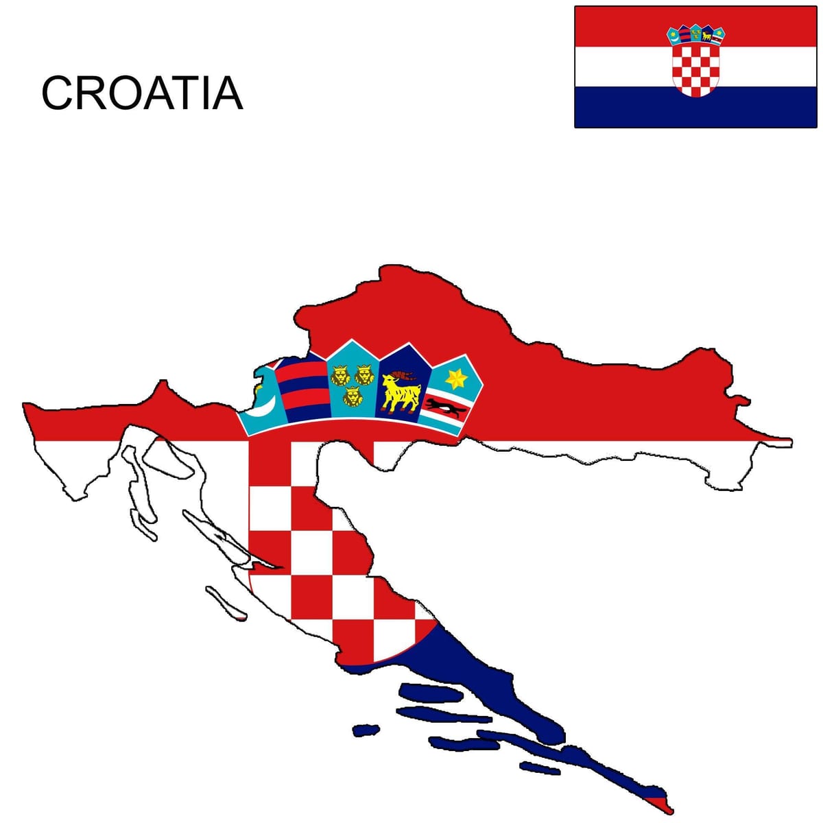 croatia map flag