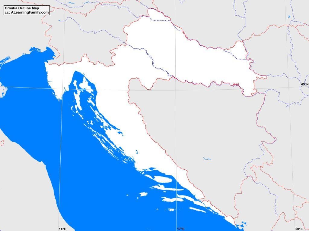 croatia outline map