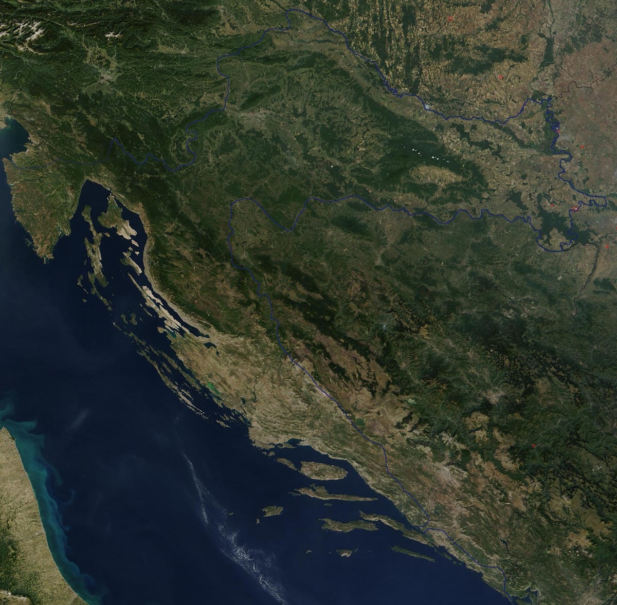 map of croatia satellite
