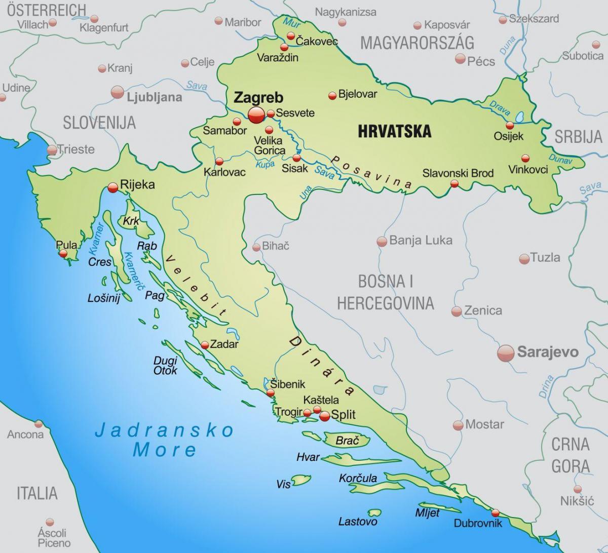 northern croatia map