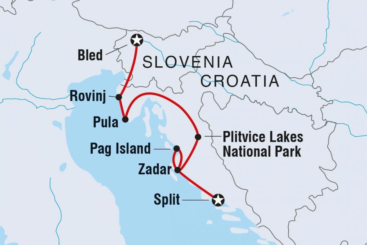 plitvice croatia map