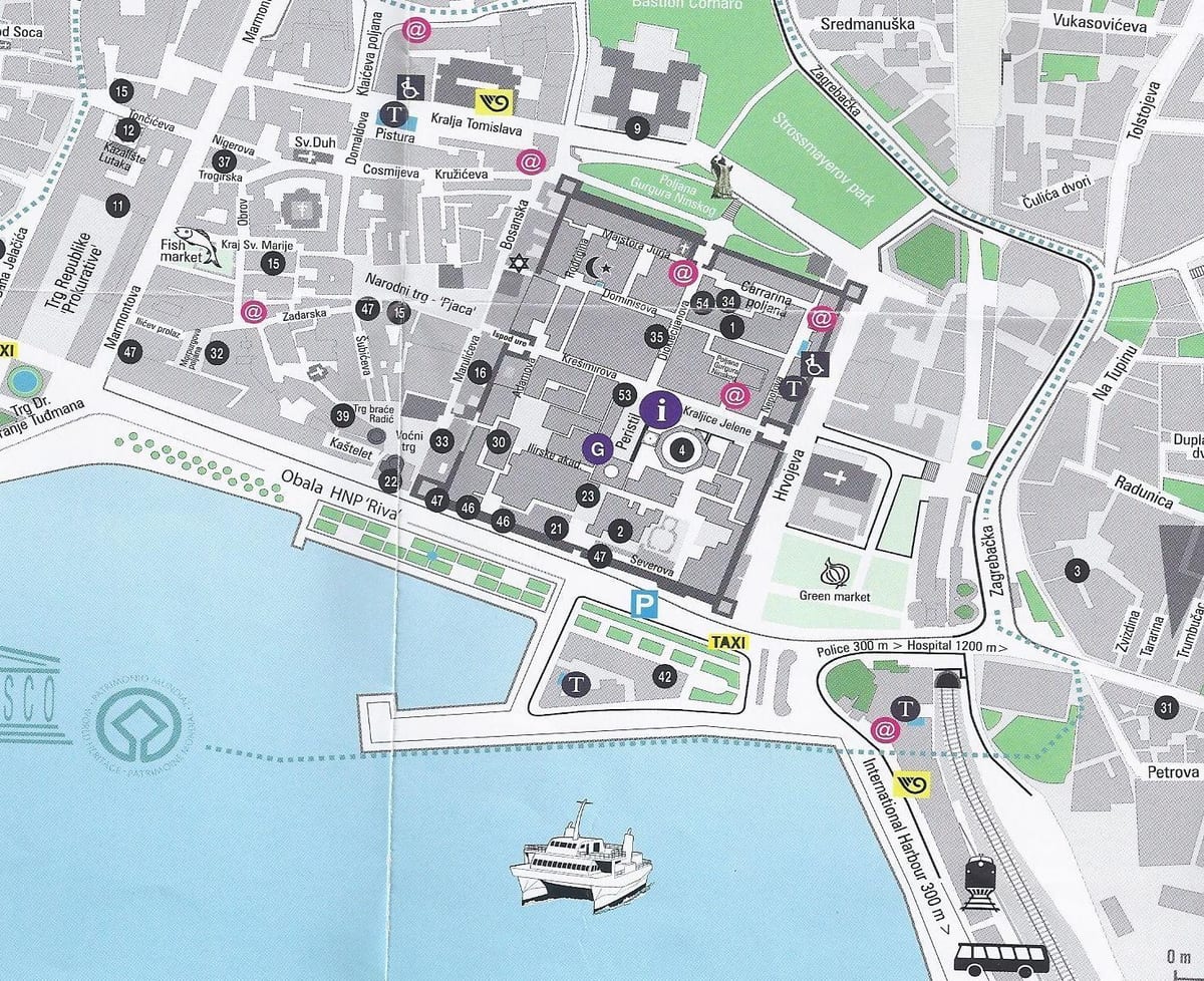 street map of split croatia