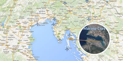Cres map croatia