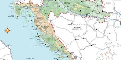 Croatia beach resorts map