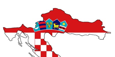 Croatia map flag