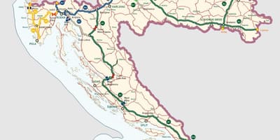 Croatian motorways map