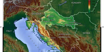 Croatia geography map