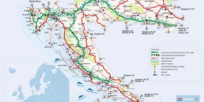 Rail map croatia