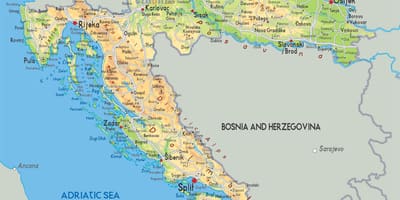 Map of croatia river