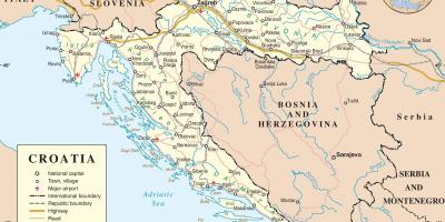 Driving map of croatia