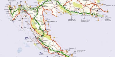 Map of croatia road trip