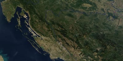 Map of croatia satellite