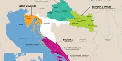 Map of croatia wineries