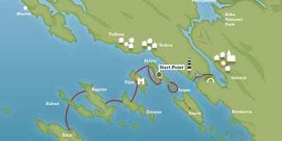 Adriatic coast croatia map