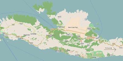 Map of hvar island croatia
