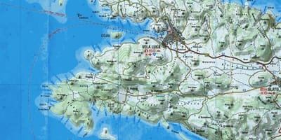 Map of korcula croatia