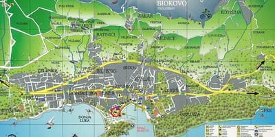 Map of makarska croatia