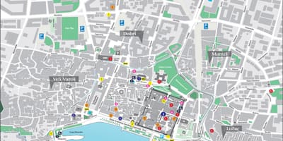 Map of old town split croatia