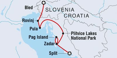 Plitvice croatia map