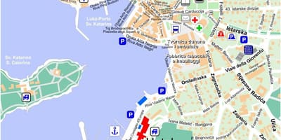 Map of rovinj croatia