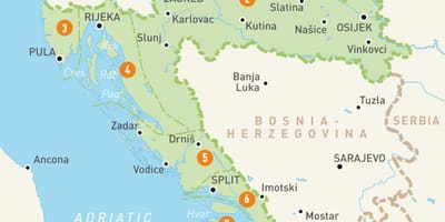 Map of street map of cavtat croatia