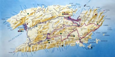 Map vis croatia