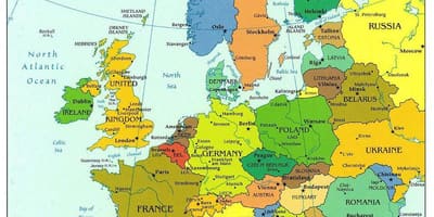 World map showing croatia